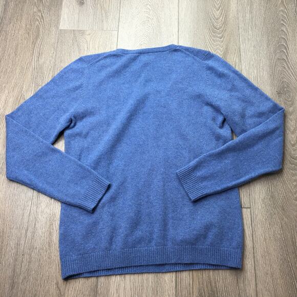 L.L. Bean Womens 100% Cashmere Pullover Sweater Long Sleeve Soft Knit Blue Small - Picture 2 of 6